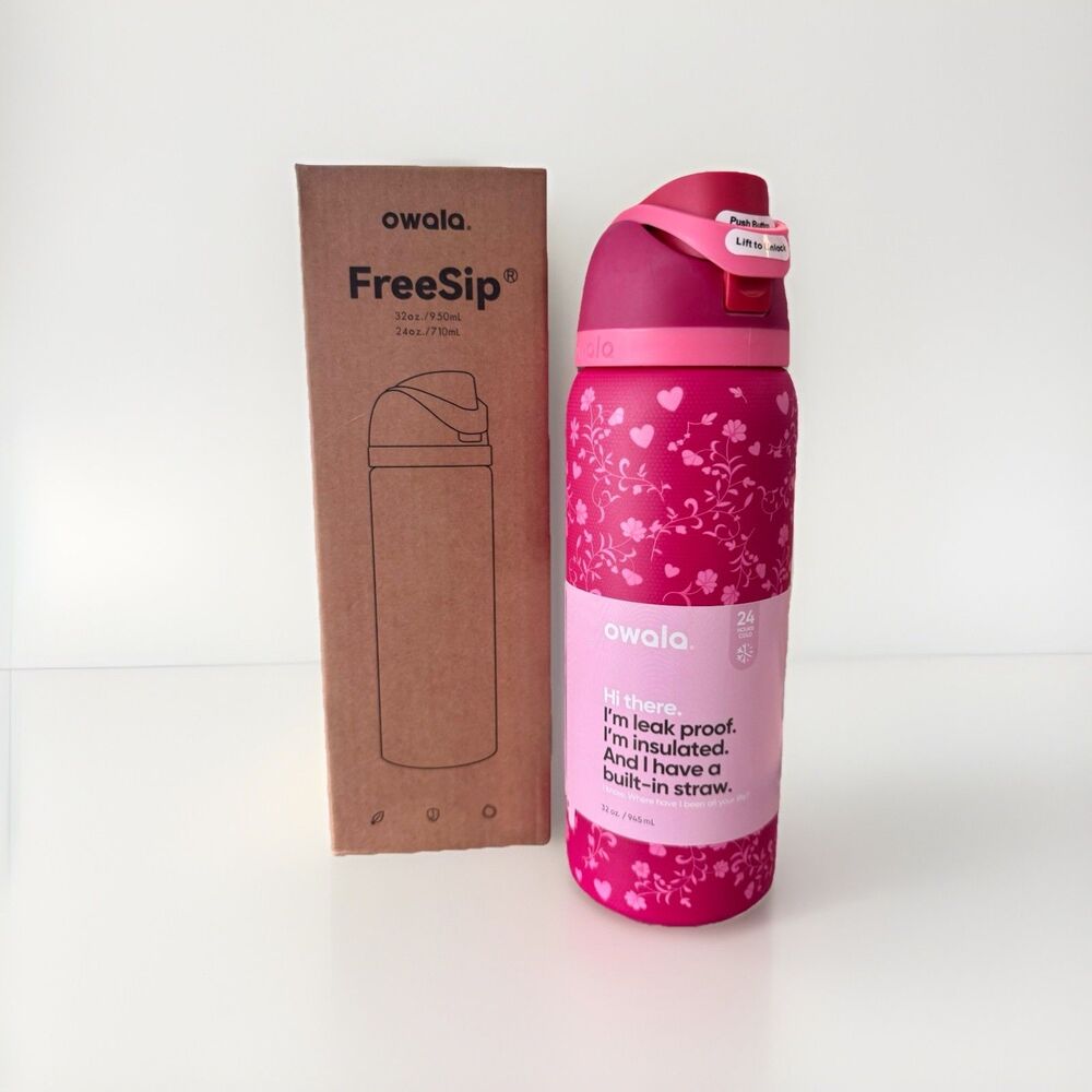 Owala FreeSip 32oz Water Bottle Valentine’s Day Limited Edition Love Letter NIB